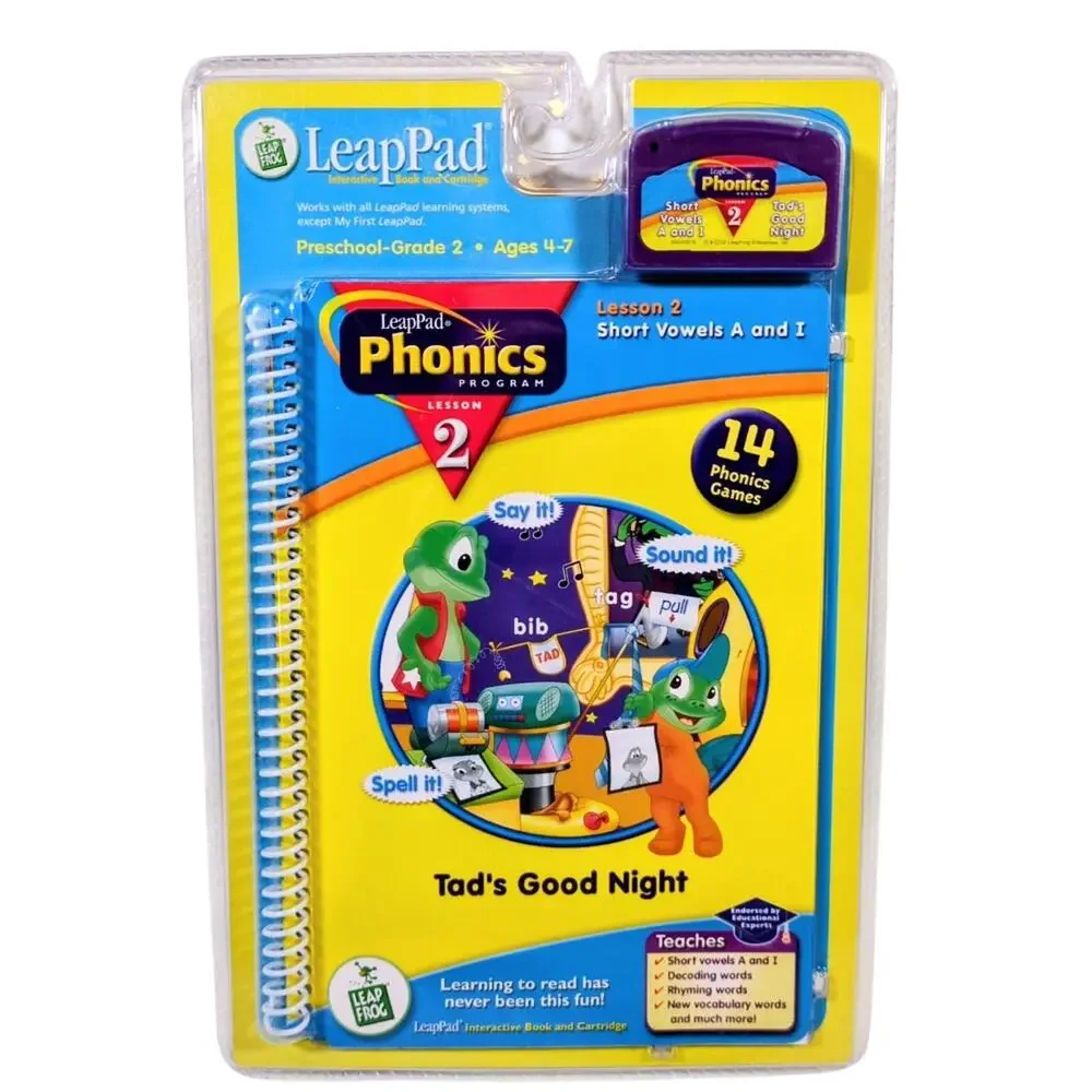 LeapFrog LeapPad Phonics Program Lesson 2 Short Vowels A & I Ages 4-7 NEW Sealed